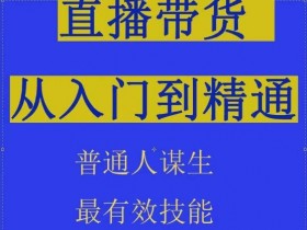 2024抖音直播带货运营秘籍：从入门到精通拆解，普通人最赚钱技能-54创业网