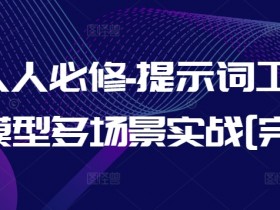 AI提示词工程实战课：大模型多场景应用技巧必修指南-54创业网