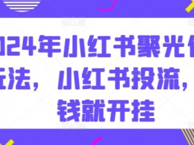 2024小红书聚光投流攻略：付费玩法充钱开挂，快速引爆流量-54创业网