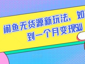 闲鱼无货源月赚5W秘诀：新手也能操作的暴利玩法揭秘-54创业网