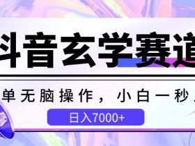 抖音玄学赚钱：简单无脑小白教程，日入7000+实操揭秘-54创业网