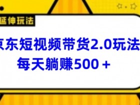 2024京东短视频带货2.0玩法：每天3分钟轻松日赚500+-54创业网