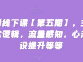 主播线下课第五期：话术逻辑+流量感知+心流建设，快速提升直播技巧-54创业网