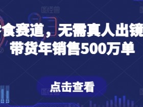 抖音零食直播带货秘籍：0真人出镜年销500万单，小白也能爆单！-54创业网