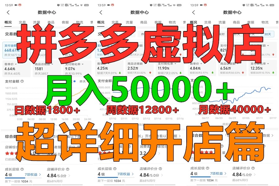 拼多多虚拟电商训练营：月入4万+暴利副业，稳定长久赚钱首选-54创业网
