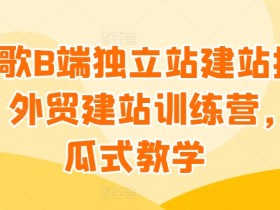 外贸建站训练营：谷歌B端独立站建站推广，傻瓜式教学轻松上手-54创业网
