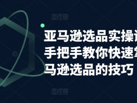 亚马逊选品技巧实操课：手把手教你快速爆单的选品方法-54创业网