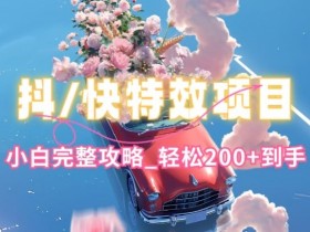 抖音快手特效教程：小白轻松玩转双平台，100+收益完整攻略揭秘-54创业网