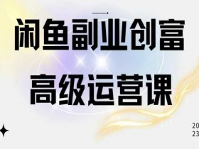 闲鱼开店赚钱秘籍：手机轻松学电商运营高级课程-54创业网