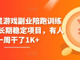 磁力聚星游戏副业陪跑营：1周赚1K+，长期稳定项目，新手速来！-54创业网
