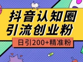 3980元抖音创业粉引流玩法：日引200+精准粉实战揭秘-54创业网
