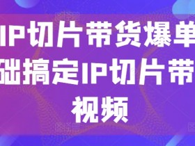 明星IP切片带货教程：0基础爆单秘籍，短视频带货轻松赚钱-54创业网