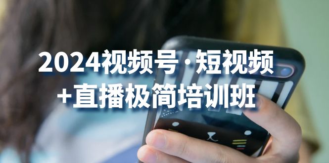 2024视频号极简培训班：短视频+直播快速涨粉，抓住流量红利-54创业网