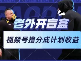老外开盲盒视频赚钱：视频号分成计划揭秘，1小时日赚新手教程-54创业网