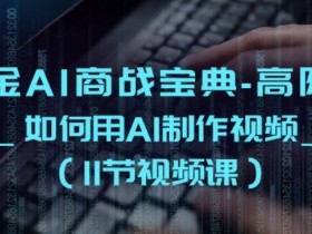 AI视频制作实战课：11节掘金AI商战宝典高阶班教程-54创业网