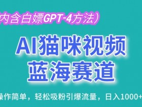 AI猫咪视频赚钱秘籍：简单操作日入1K，蓝海赛道轻松涨粉-54创业网