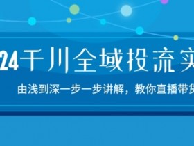2024千川投流实操精品课：15节直播带货教程，从入门到精通步步详解-54创业网
