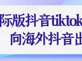 海外抖音TikTok运营课：零基础玩转国际版抖音爆款-54创业网