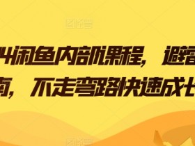 2024闲鱼赚钱秘籍：内部课程避雷指南，新手快速成长不踩坑-54创业网