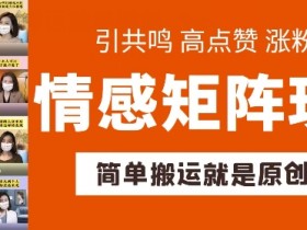 情感矩阵玩法揭秘：简单搬运快速涨粉，带货起号必备技巧-54创业网