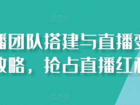 直播团队搭建指南：3步快速变现抢占直播红利-54创业网