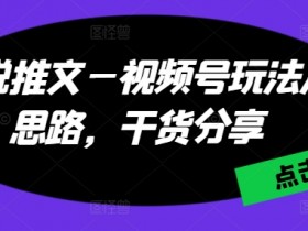 视频号小说推文玩法：3步爆款思路，新手也能轻松涨粉-54创业网