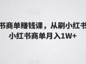 玩转小红书商单赚钱课：从刷帖到接单轻松月入1W+-54创业网