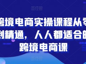 零基础学跨境电商：实操课程从入门到精通，轻松开店赚钱-54创业网