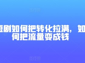 短剧变现秘籍：3招拉满转化率，流量轻松变现金-54创业网