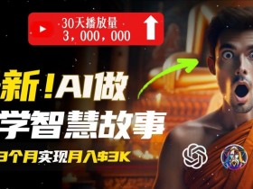AI佛学视频赚钱秘籍：无需露脸用AI制作，轻松月入过万教程-54创业网