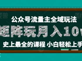 麦子甜公众号流量主36讲：小白矩阵玩法轻松月入10w+-54创业网