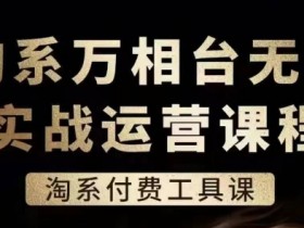 淘系万相台无界运营课：手把手教你玩转淘系付费推广工具-54创业网