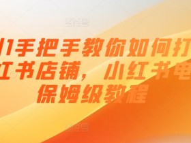 小红书电商教程：0到1手把手教你打爆店铺，保姆级运营攻略-54创业网