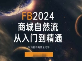 2024Facebook商城自然流实战教程：从入门到精通玩转脸书全闭环运营-54创业网