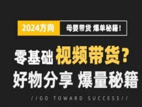 短视频带货：母婴赛道零基础爆量训练营，好物分享实操秘籍-54创业网