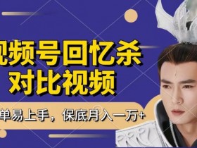 回忆杀视频号分成计划：1小时日赚300+，新手小白月入过W揭秘-54创业网