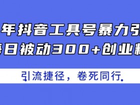 2024抖音工具号暴力引流：日引300+创业粉的捷径，轻松卷死同行-54创业网