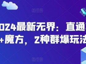 2024无界直通车+魔方双爆玩法：最新2种店铺群爆技巧-54创业网
