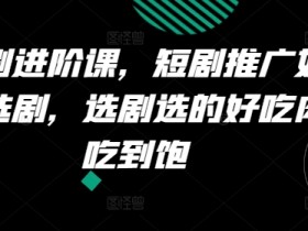 短剧推广选剧技巧：选剧选的好吃肉吃到饱，短剧进阶课必学攻略-54创业网