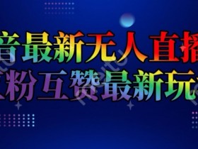 抖音无人直播间互粉互赞新玩法：日赚2k+的暴利秘籍大公开-54创业网