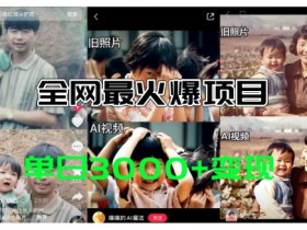 AI让老照片动起来教程：日赚3k+的爆火项目，免费工具一键生成-54创业网