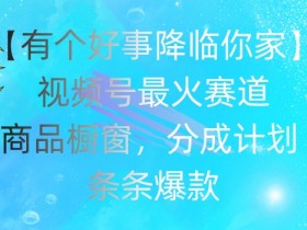 视频号爆火赛道揭秘：商品橱窗分成计划，条条爆款轻松赚钱-54创业网