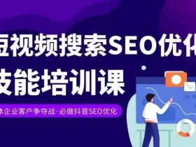 短视频搜索SEO优化课：抖音SEO变现实战技能-54创业网