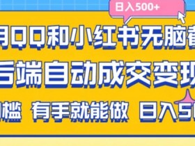 拼多多助力粉截流变现：QQ小红书无脑日入500+自动成交-54创业网