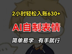 2小时赚630+的AI表情包项目：手把手教你轻松赚钱，有手就行！-54创业网