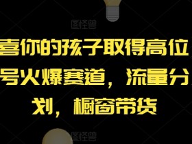 恭喜孩子取得高位：AI视频号赛道爆火，流量分成+橱窗带货揭秘-54创业网