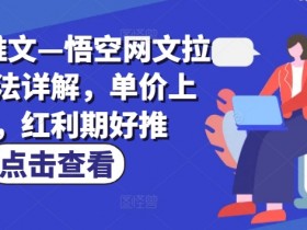 悟空网文拉新玩法：小说推文单价上涨，红利期好做易爆量-54创业网