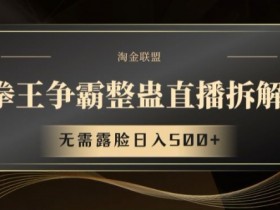 拳王争霸整蛊直播赚钱秘籍：无需露脸日入500+实战拆解-54创业网