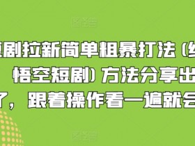 短剧拉新攻略：红果/悟空短剧暴力引流实操，3分钟学会躺赚玩法-54创业网