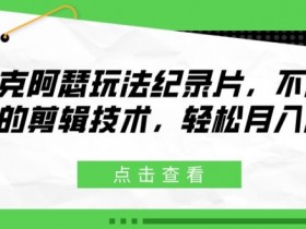 麦克阿瑟玩法纪录片：零基础剪辑月入2w+，新手必看赚钱秘籍-54创业网